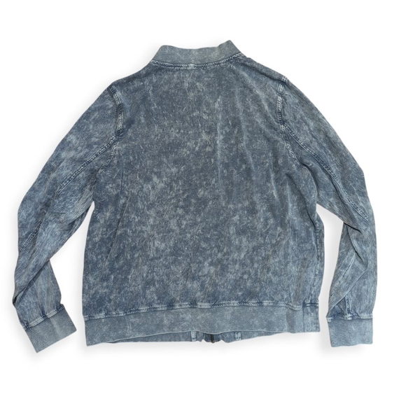 Torrid Lightweight Acid Wash Bomber Jacket Size 0 Grey 0X XL - Picture 2 of 11